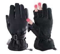 PGYTECH Professional Photography Gloves for Men/Women, 3M Thinsulate Non-slip Leather Cold Weather Glove Touchscreen Waterproof Outdoor Gloves for Ice Fishing Hiking Skiing Hunting Cycling (XL)