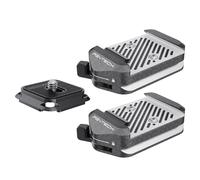 PGYTECH Quick Release Plate & Clamp V2, Arca Swiss Plate Camera Mount with 1/4" to 3/8" Screw Thread for Sony/Nikon/Fuji/DJI Switch Between Tripods/Gimbals/Sliders/Stabilizers(Two Clamps + Plate)