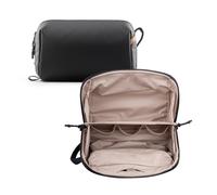 PGYTECH Travel Toiletry Bag for Men & Women, Hanging Compact Travel Pouch, Waterproof Dopp Kit for Traveling, Shaving Bag Makeup Bag Organizer for Toiletries, Cosmetics, Black