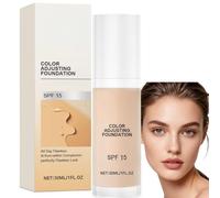 PH Adaptive Colour Changing Foundation,Cosmetics Foundation for Mature Skin,Waterproof&Long-Lasting with Strong Coverage,Gentle Non-Irritating&Portable Skin Matching Foundation,Adapts To Your Skin