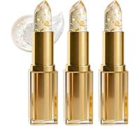 PH Adjusting Lipstick Colour Changing, Clear to Pink with Gold Foil, Moisturizing lipsticks For women aged 18-35, Long-Lasting,Moisturizes, Protects Lips, and Brightens Complexion,No-Makeup Look (3PC)