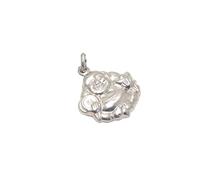 PH Artistic Charm Laughing Buddha Pendant 925 Sterling Silver 2 Side Women Men Kids Unisex Handmade Gift i764