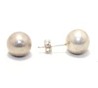 PH Artistic Stud Earrings Solid 925 Sterling Silver Vintage Traditional Tribal Women Handmade Gift H151