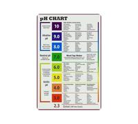 PH Balance Diet Chart Alkaline and Acidic Foods Reference Poster Modern Kitchen Wall Decor Art Print for Pantry Dining Room Home(Framed,12X18inch(30X45cm))