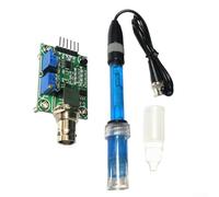 pH Detection Regulator Sensor Module with BNC PH Electrode Probe for Arduino pH 0-14, Compatible with Water and Liquid Solutions, 5V Working Voltage(module + blue)