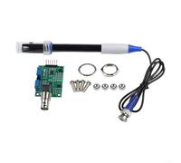 pH Detection Sensor Module for Arduino with BNC Probe Compact Design for Easy Liquid Monitoring (module + black)
