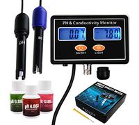 pH/EC Conductivity Meter with ATC Water Quality Tester 0.0-14.0pH / 0~19.99ms/cm Aquarium, Hydroponics Tool