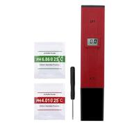 PH Meter Digital PH Tester Water Quality Testers Acidity Measure Device Water Pool Aquarium Hydroponics Home Brew 0-14pH(Red)