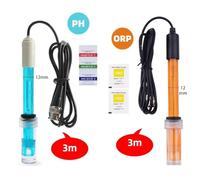 pH/ORP Replacement Probe with BNC Connector, 0-14 pH Range, 300 cm Cable, ABS Body, Automatic Temperature Compensation (0-50°C), for Lab, Aquarium & Hydroponics