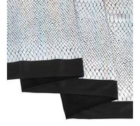 PH PandaHall 1.78m Snake Skin Iridescence Fabrics 1m Wide Silver Reptile Stretch Fabrics Sparkly Snake Skin Print Fabric Animal Pattern Fabric for DIY Sewing Crafting Handmade Dress Dancewear Costume