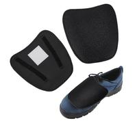 PH PandaHall 1 Pair Leather Welding Boots Cover, Black Welding Spats Shoes Protectors Heat & Abrasion Resistant Welding Boot Lace Covers Gaiters Fire Resistant Shoes Covers for Industry Workplace