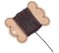 PH PandaHall 1 Roll 1.5 mm Cowhide Round Leather Cords For Bracelet Neckacle Beading Jewellery Making 10 meter / 11Yard Dark Brown