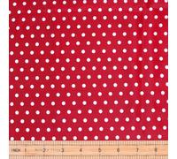 PH PandaHall 1 Yard Polka Dot Fabrics 59inch Wide Red White Dots Satin Fabric Spotted Printed Tablecloth Polka Dot Patchwork Sewing Cloth for Quilting Needlework Tablecloth Dress Curtains Home Decor