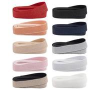 PH PandaHall 10 Colors 18m Glitter Elastic Ribbon 2.5cm Wide Sewing Elastic Bands Flat Metallic Elastic Strap Decorative Knit Stretch Elastic Bands for Sewing Crafting Waistband