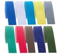 PH PandaHall 10 Colors Cotton Webbing 2.5cm Wide Cotton Strap Handmade Decorative Webbing Canvas Straps Outdoor Webbing Handles Bag Webbing for Sewing DIY Fabric Belting Tote Bags 20m