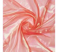 PH PandaHall 10 m Organza Fabric Sheer Iridescent Fabric Sheer Organza Cloth Magic Gradient Organza Fabric for Garment Wedding Decoration DIY Crafts 1.5 m Wide Tomato Color
