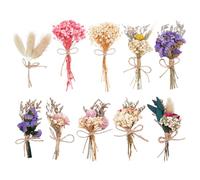 PH PandaHall 10 Pack Dried Flowers for Vase Mini Dried Flower Bouquets, Small Artificial Flowers Small Flower for Wedding Fall Party Decorations DIY Crafts Home Vase Decor, 10.5~19.5cm