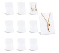 PH PandaHall 10 Packs Earring Display Stands, Ear Stud Display L-Shape Earring Holder Jewellery Display Showcase for Earrings Necklace Jewellery Display Retail Selling, 3.6x4.9x7cm