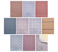 PH PandaHall 10 Sheets Dollhouse Brickwork Wallpaper Mini Flooring Decoration Sticker 10 Styles Miniature Doll Wallpaper Self-Adhesives Wall Paper for DIY Dollhouse Background, 21x30cm