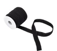 PH PandaHall 10 Yards Gimp Braid Trim, Black Polyester Woven Braid Trim 19mm Wide Embellishment Trim Roll Centipede Lace Ribbon for Costume Dress Upholstery Home Decor DIY Sewing Craft
