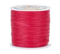 PH PandaHall 100 Meters 0.5mm Waxed Polyester Cord for Jewelry Making, Macrame Cord, Sewing Projects, Dream Catchers, Dark Pink