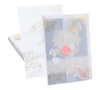PH PandaHall 100 Pack Wedding Vellum Jackets for 13x18cm Invitations, Pre-Folded Translucent Vellum Paper Wraps Clear Embossed Decorative Paper for Bridal Shower Birthday Graduation Party