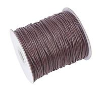 PH PandaHall 100 Yards 1.5mm Waxed Cotton Cord Waxed String Wax Thread Beading Cord Craft String for Bracelet Necklace Jewellery Making Beading Kontting Sewing Macrame Handicrafts, Saddle Brown