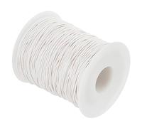 PH PandaHall 100 Yards Waxed Cord Wax Thread 1mm Wax Cotton Cord Waxed String Beading Cord for DIY Crafts Bracelet Making Macrame Beading Knotting Sewing Crafting Jewellery Making, White
