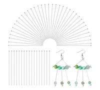 PH PandaHall 1000pcs 304 Stainless Steel Flat Head Pins 50mm Beading Pins