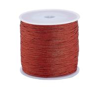 PH PandaHall 100m Brown Nylon String 0.8mm Bracelet String Beading Braided Thread Nylon Wind Chime Cord Jewellery Threads for Bracelet Necklaces Jewellery Making Crafts Repair