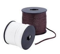 PH PandaHall 100m Nylon Rope 3mm White Blinds String 2 Colors Braided Lift Shade Cords Brown Parachute Cord Wind Chime Threads for Wall Hangers Bags Outdoor Activities Lanyards Craft