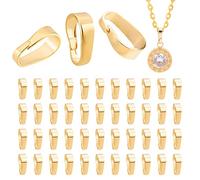 PH PandaHall 100pcs 18K Gold Plated Pinch Bails Snap Bail Hook Pinch, Jewellery Clasps Pendant Push Clasps Chain Connector for DIY Necklaces Jewellery Dangle Beads Charms Making, 7x4.5x2mm