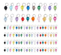 PH PandaHall 100pcs 20 Colors Crystal Dangle Charms Pendants, 4mm Crystal Bead Charms Glass Bicone Bead Charms Tiny Glass Bead Dangles for DIY Earring Necklace Bracelet Jewellery Making