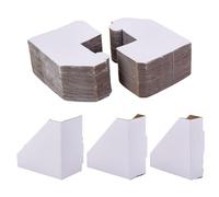 PH PandaHall 100PCS Adjustable Cardboard Corner Protectors, White Picture Frame Corner Protectors Folding Kraft Paper Cardboard Corner Guards for Shipping, Art Edge Protector, 9.85x2.7x9.8cm
