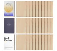 PH PandaHall 100pcs Blank Mini Books for Miniature Bookshelf Wooden Books Miniature Book Tiny Book for Build Your Own Tiny Library Scene Build Decoration Accessories, 29x19x3mm