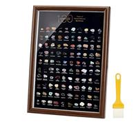 PH PandaHall 100pcs Crystals Stones Natural Mineral Specimen Shadow Box Mixed Stone Crystal Collection Display Frame Crystal Chips Set for Home Office Desk Decor Birthday Gift Giving