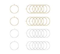 PH PandaHall 100pcs Earring Hoops for Jewellery Making, Wine Glass Cup Tag 25mm Earring Hooks Wire Hoops Beading Hoop Wine Glass Charms for DIY Craft Earring Making Wine Glass Charm Rings