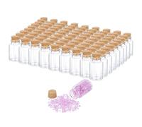 PH PandaHall 100pcs Glass Bottles with Corks, 20ml Mini Potion Bottles Cork Stopper Mini Jars Small Glass Vials Glasses Wishing Jars Little Bottles for DIY Craft Liquid Spell Jars Bead Diamond Storage