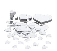 PH PandaHall 100pcs Heart Shaped Mirrors 4 Sizes Adhesive Craft Mirror Tiles Love Heart Mirror Mosaic Tiles Small Mirrors Crafts for Wedding Thanksgiving Christmas Tree Vase Art Home DIY Craft Decor
