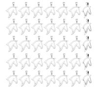 PH PandaHall 100pcs Horse Charms Metal Open Back Bezel Pendants Alloy Animal Equestrian Horsemanship Charm for Western Cowboy Bracelet Necklace Earrings Jewelry Making, Silver