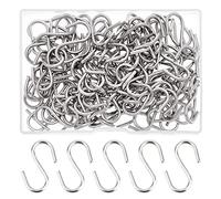 PH PandaHall 100pcs Mini S Hooks Christmas Tree Hooks 304 Stainless Steel Connectors S Hook Findings Ornament Hook for Keyrings Purse Hanger DIY Crafts Christmas Ball Countdown Bag Silver 27x12x2mm