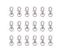 PH PandaHall 100pcs Swivel Keyrings Clasps, Metal Key Ring Clips Swivel Lobster Claw Clasps Snap Hoop for Keychain Keyring Lanyards Jewellery Making DIY Gifts Crafts, 32.5mm/1.25inch