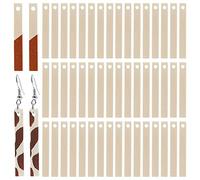 PH PandaHall 100pcs Wood Charms Rectangle Wooden Earring Blanks 40mm Long Unfinished Wood Tags Statement Charms for Earrings Necklace Jewellery Making Painting Staining