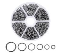 PH PandaHall 1070PCS Jump Rings for Jewelry Making, 6 Sizes Split Rings Double Loops Open Key Chains for Jewelry Making Necklaces Bracelet Earrings DIY Crafts Gifts, 4/5/6/7/8/10mm