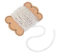 PH PandaHall 10m/32.8fts Silver Chain, Cross Chains for Jewellery Making