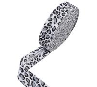 PH PandaHall 10m Leopard Double Fold Bias Tape 20mm Wide Cotton Binding Tape Fabric Hemming Tapes Leopard Print Bias Tapes for Sewing Quilting Seaming Piping Cloth Crafts Garment Accessories