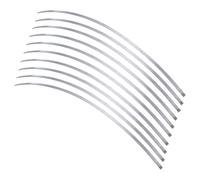 PH PandaHall 10pcs 925 Sterling Silver Plated Flat Wire, 5mm Bendable Flexible Craft Wire Rectangle Bezel Strip Brass Jewellery Making Wires for Bangle Bracelet Rings, DIY Craft, Artistic, 30cm