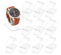 PH PandaHall 10pcs Acrylic Watch Holder Bracelet Display Stand Single 6.3x3.45x6.2cm Watch Display Rack Watch Stand Organizer Storage for Women Wristwatch Dresser Office Desk Display