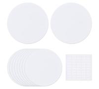 PH PandaHall 10pcs Lampshade Diffuser Flat Round Lamp Shades Ceiling Cover Plate Wall Plate Covers White Wall Protector with Double-Sided Adhesive for Ceiling Light Protectors Home Renovation, 13cm