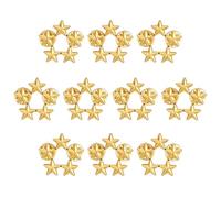 PH PandaHall 10pcs Star Lapel Pin Five-Pointed Star Pin 29mm Golden Stars Brooch Pentagram Badge Pentacle Hat Pins Metal Lapel Pins Backs for Men Women Students Award Costume Backpack Party Decor